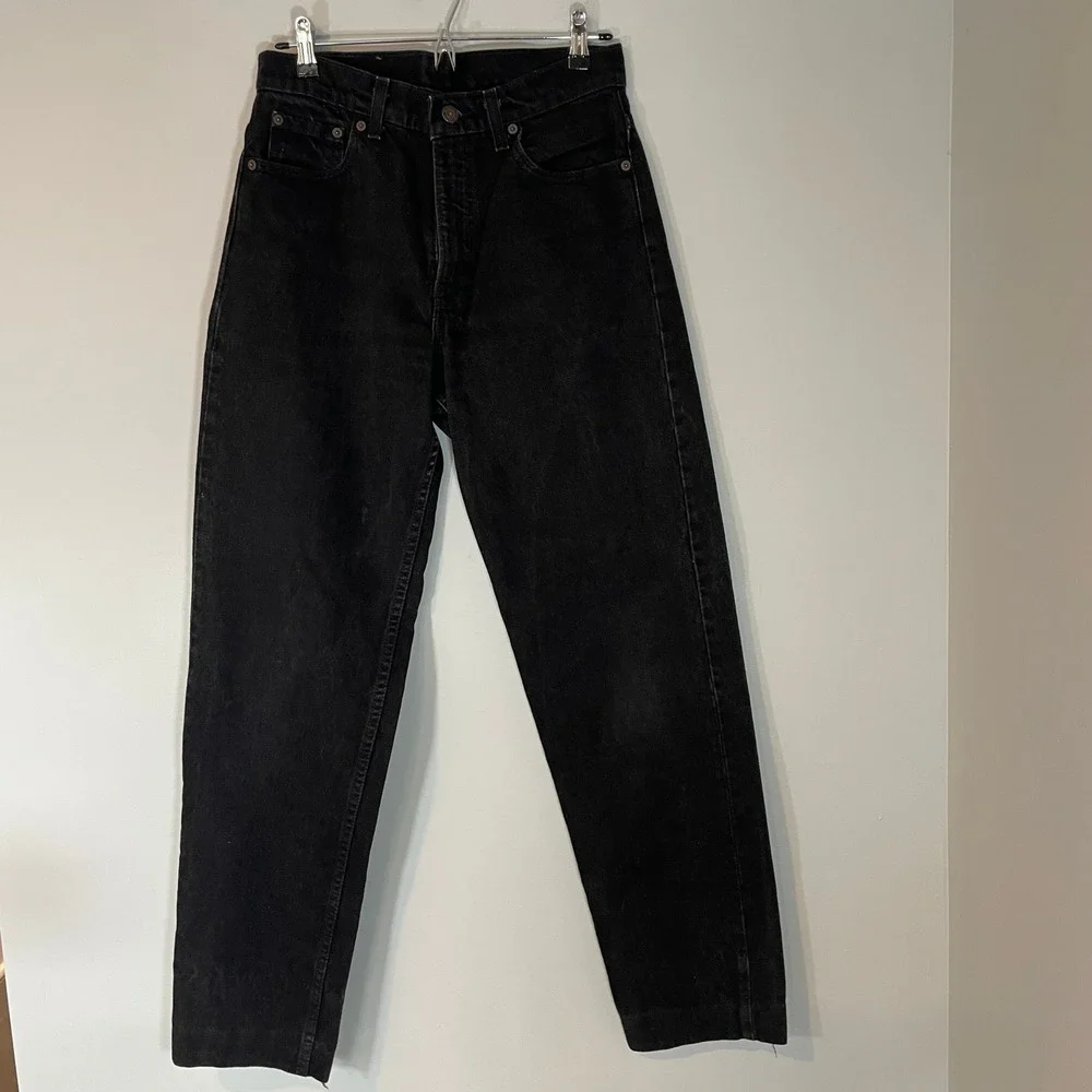 VTG Levis 550 Relaxed Fit Jeans Mens 30x32 Faded Black USA Denim 2011 Y2K READ